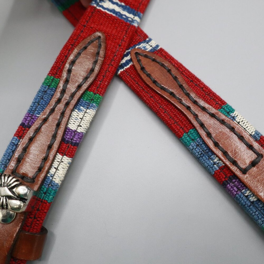 Leather Belt Multi Boho Southwestern Rustic Handcrafted Tribal Ethnic Artisanal - Picture 9 of 15